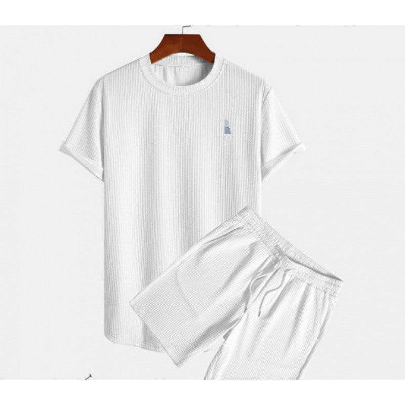 Buycenter Men's Stylish Short Sleeve Sports Suit - Trendy Pajama Set - Buy Center