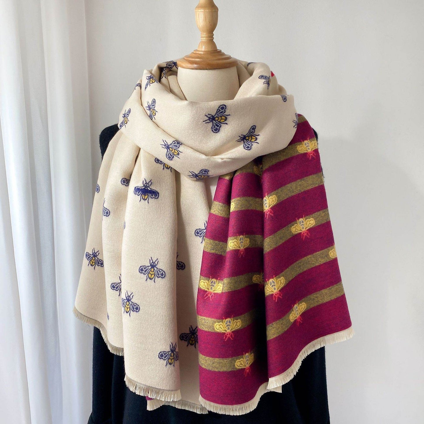 Women's Tassel Shawl Scarf - Stylish Warmth for Autumn & Winter - Buy Center