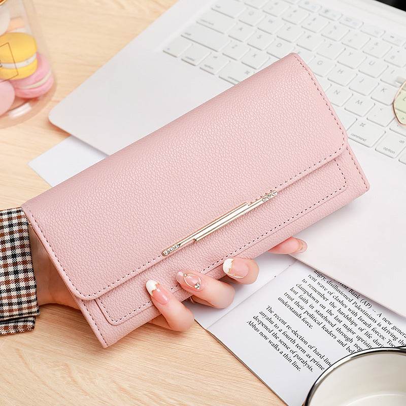 New Ladies' Tri-fold Purse - Ultra-Light PU Wallet in Stylish Colors - Buy Center