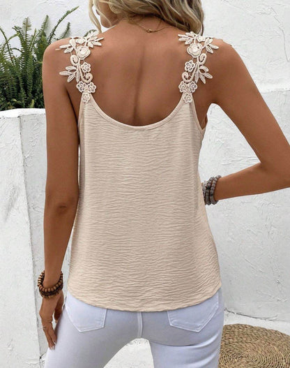 Elegant V-Neck Sling Top - Solid Color Ladies' Fashion for Modern Women - Buy Center