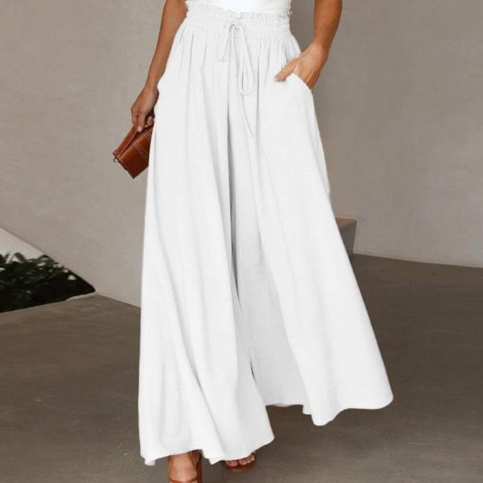 Stylish Printed Wide-leg Trousers - Comfortable Spandex Pants for All Sizes - Buy Center