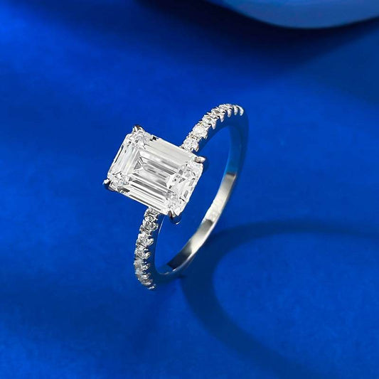 Buycenter S925 Silver Diamond Ring for Women - Stylish Geometric Design - Buy Center