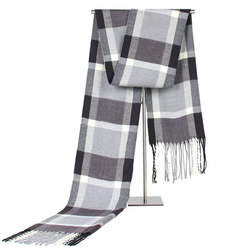 Men's Casual Plaid Scarf - Stylish Artificial Cashmere for Winter Warmth - Buy Center