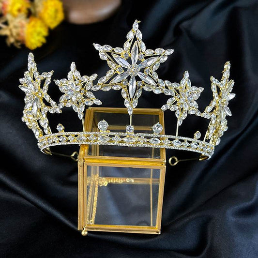 XingX Rhinestone Crown Headdress - Glamorous Wedding Hair Jewelry 2025 - Buy Center
