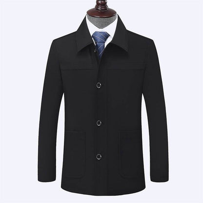 Plus Size Men's Jacket - Turn-Down Collar Coat for Modern Style 2025 - Buy Center