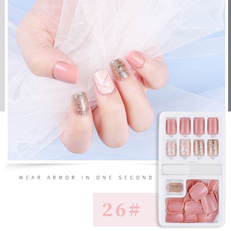 30pcs Detachable False Nail Tips Set - Stylish Full Cover Short Nails - Buy Center