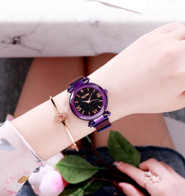 Buycenter Star Lazy Magnet Buckle Quartz Watch - 50mm Alloy Case - Buy Center