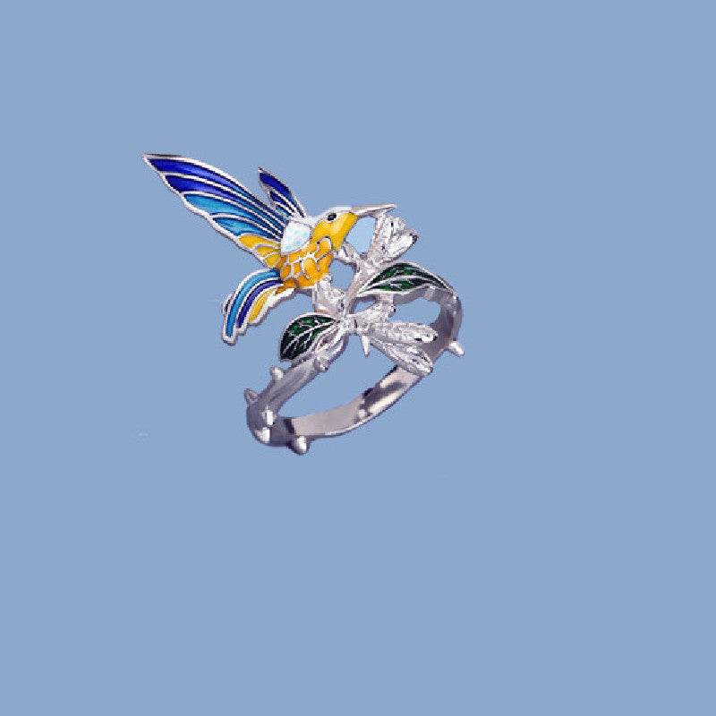 Buy Center Creative Hummingbird Ring - Elegant Pastoral Style for Women - Buy Center