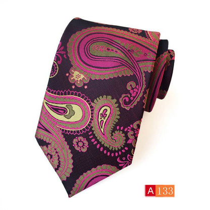 Buycenter Men's Jacquard Tie - Classic Black Stylish Formal Accessory - Buy Center