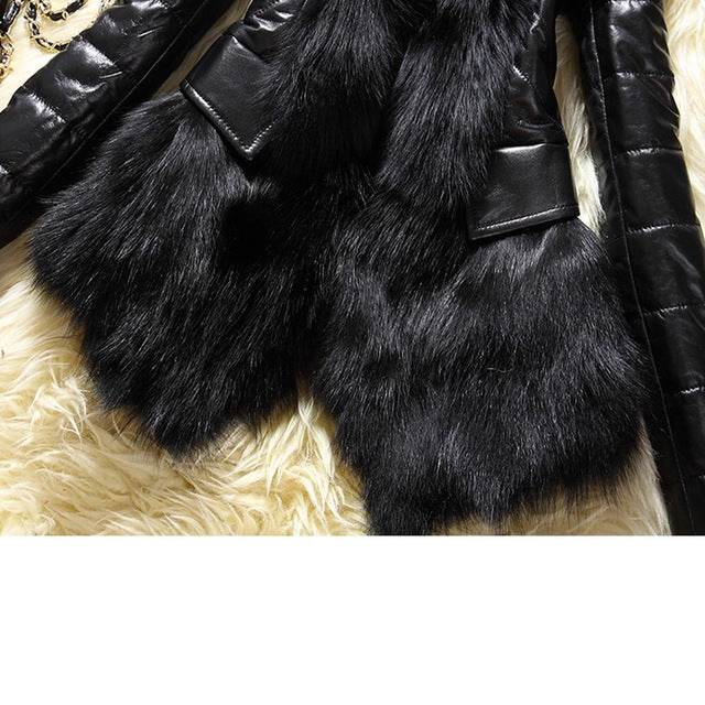 Buycenter Faux Fur Collar Leather Jacket - Stylish Black PU Coat for All Sizes - Buy Center