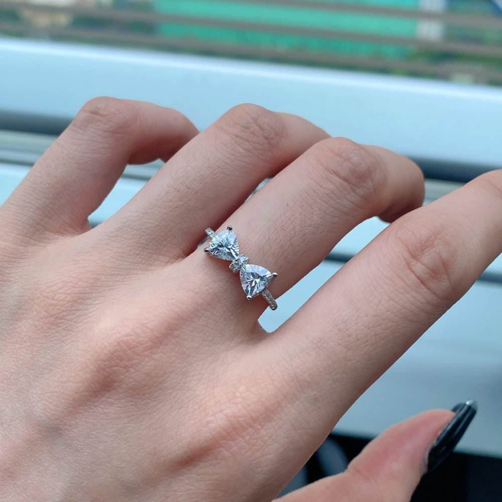 S925 Sterling Silver Bow Women's Ring - Elegant Multi-Purpose Accessory - Buy Center