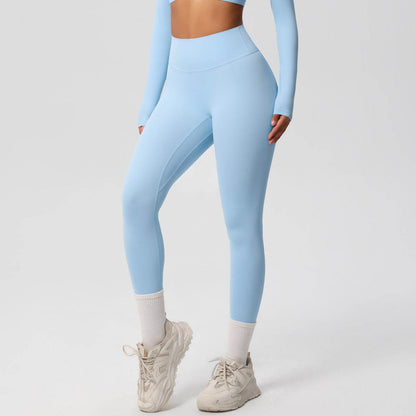 High Waist Nude Feel Leggings - Skin-Friendly Sports Tights for Fitness - Buy Center