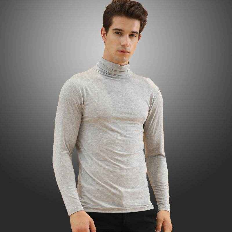 Men's High Neck Lapel Thermal Long Johns - Stylish & Warm for Winter