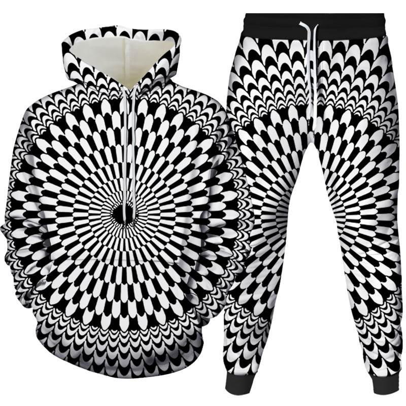 New 3D Printed Loose Two-Piece Sweater Suit - Stylish & Versatile Fashion - Buy Center