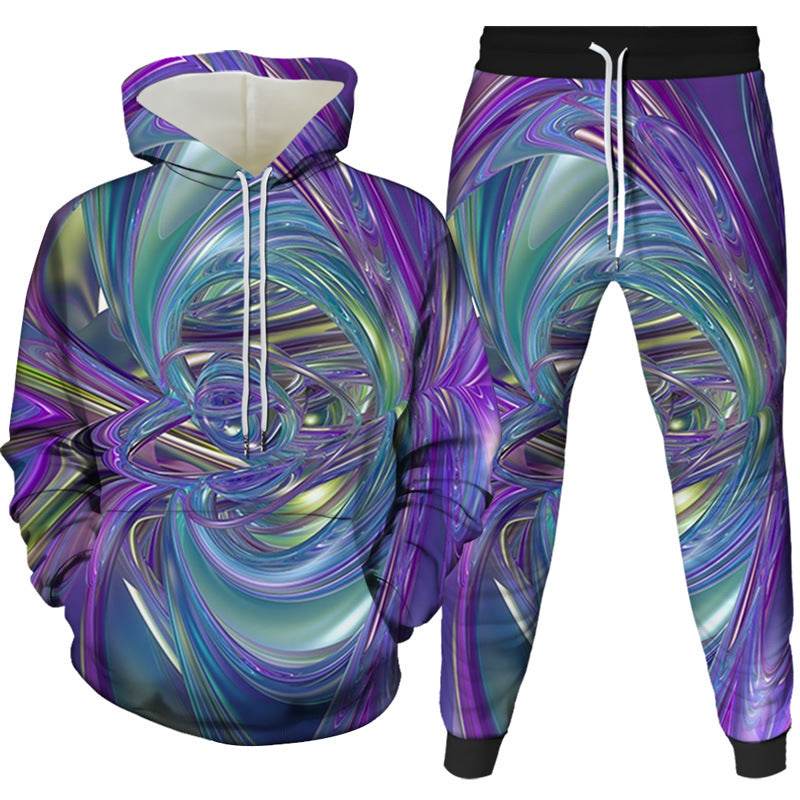 New 3D Printed Loose Two-Piece Sweater Suit - Stylish & Versatile Fashion - Buy Center