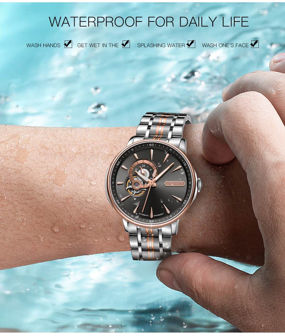 Buy Center Mechanical Watch - Luminous Display, 50m Waterproof, 42mm Dial - Buy Center