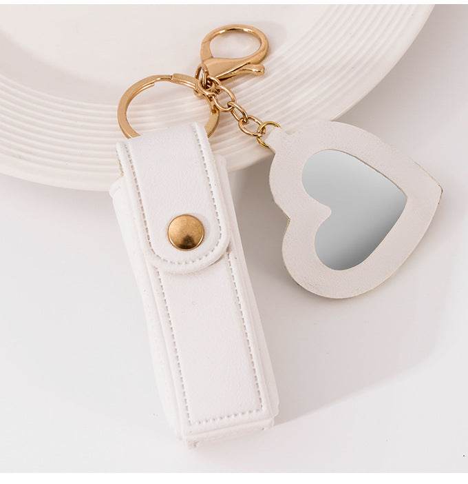 Modern Small Mirror Lipstick Pack Keychain Pendant - Stylish Clutch Accessory - Buy Center
