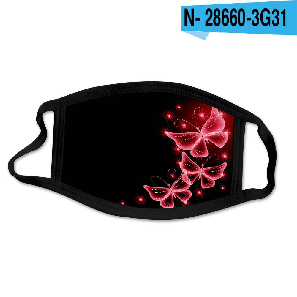 Butterfly Print Cotton Face Mask - Washable, Stylish, Comfortable Design - Buy Center