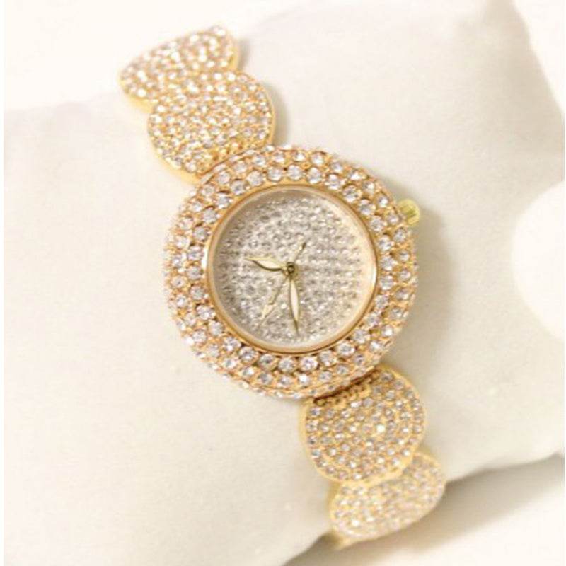 Buycenter Women's Steel Band Diamond Watch - Elegant Quartz Design - Buy Center