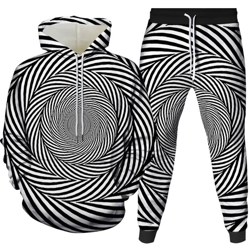 New 3D Printed Loose Two-Piece Sweater Suit - Stylish & Versatile Fashion - Buy Center