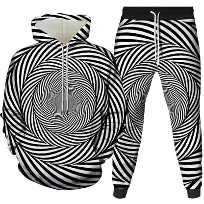 New 3D Printed Loose Two-Piece Sweater Suit - Stylish & Versatile Fashion - Buy Center