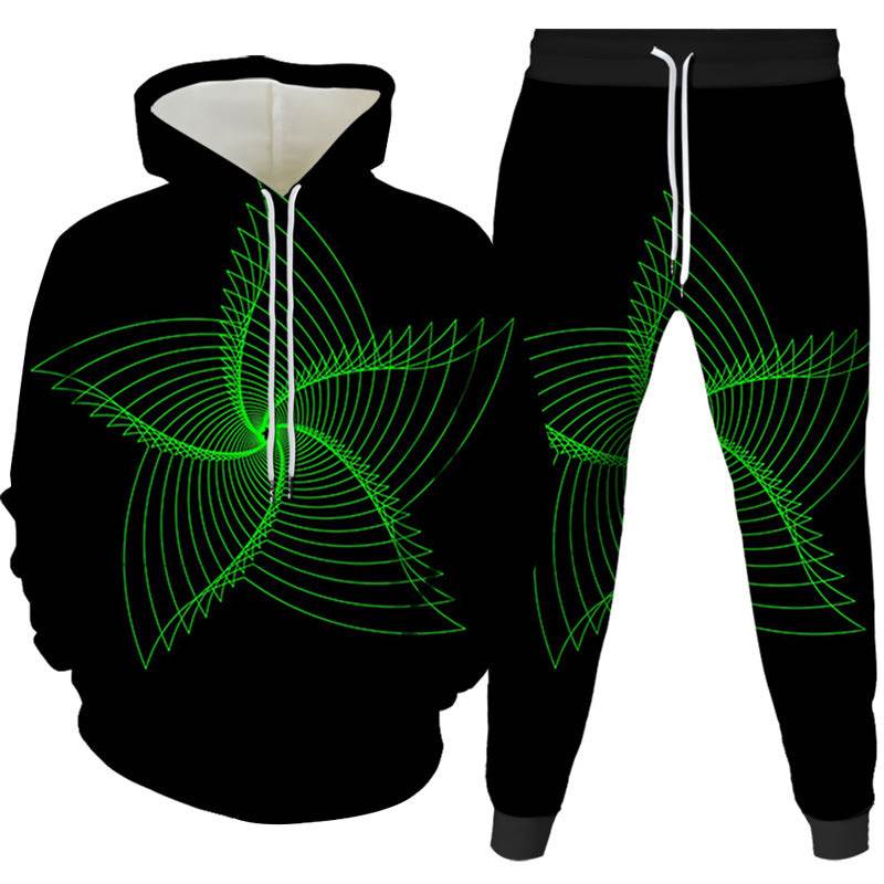 New 3D Printed Loose Two-Piece Sweater Suit - Stylish & Versatile Fashion - Buy Center