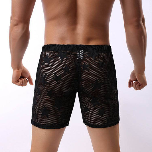 Casual Comfort Star Mesh Low Waist Pants - Trendy & Breathable Style - Buy Center