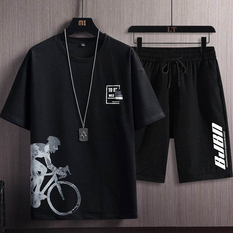 Trendy Plus Size Sports Two-Piece Set - Slim Fit Striped Design for 2025 - Buy Center