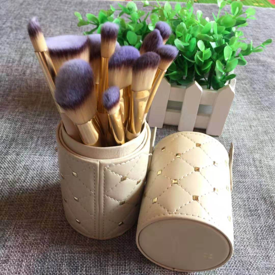Buy Center 12-Piece Makeup Brush Set - Premium Fiber, Stylish Design - Buy Center