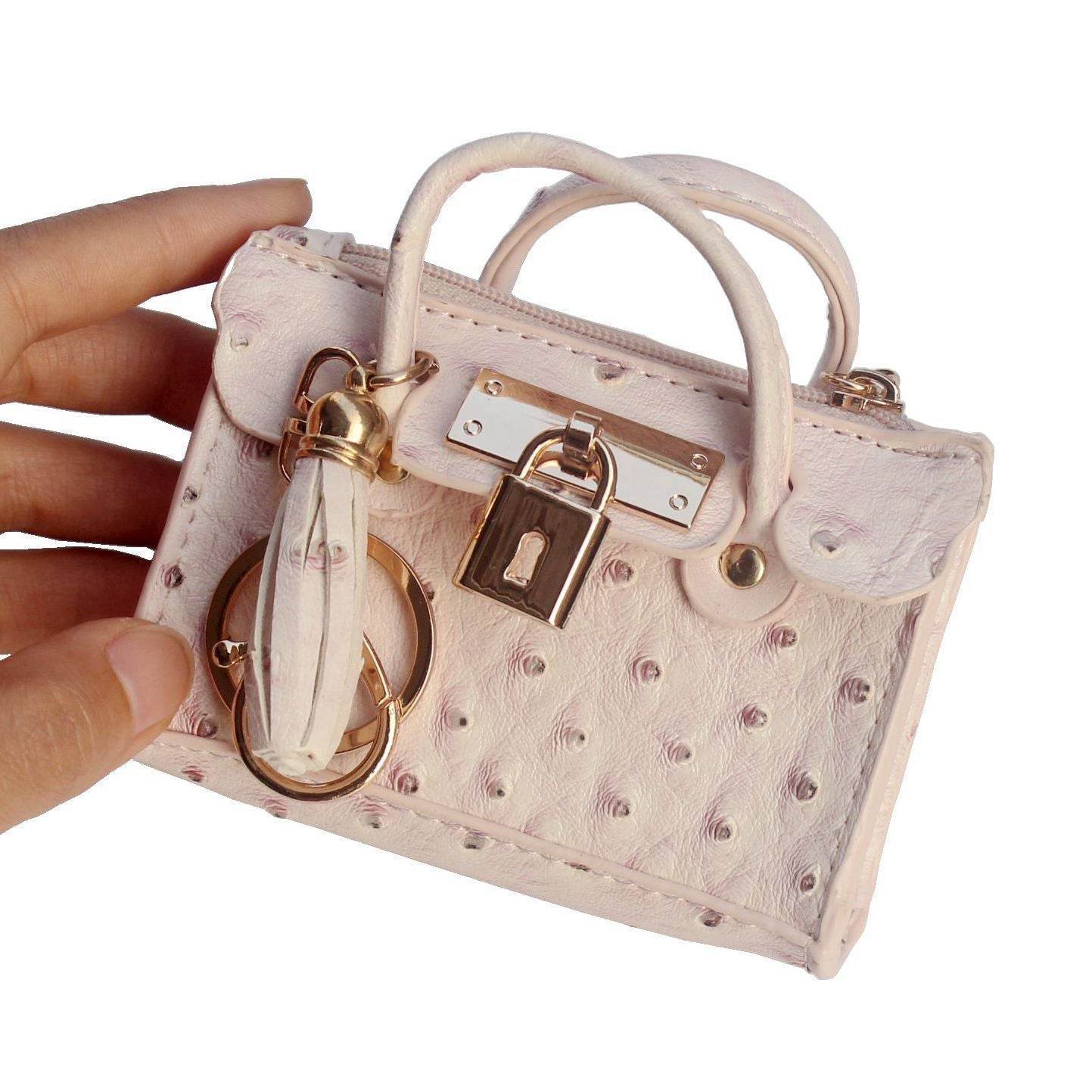 Trendy Fashionable Leather Mini Handbag with Tassels - Solid Color - Buy Center