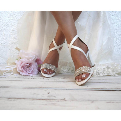 Buycenter Women's Classic White Chunky Heel Pumps - Stylish & Elegant - Buy Center