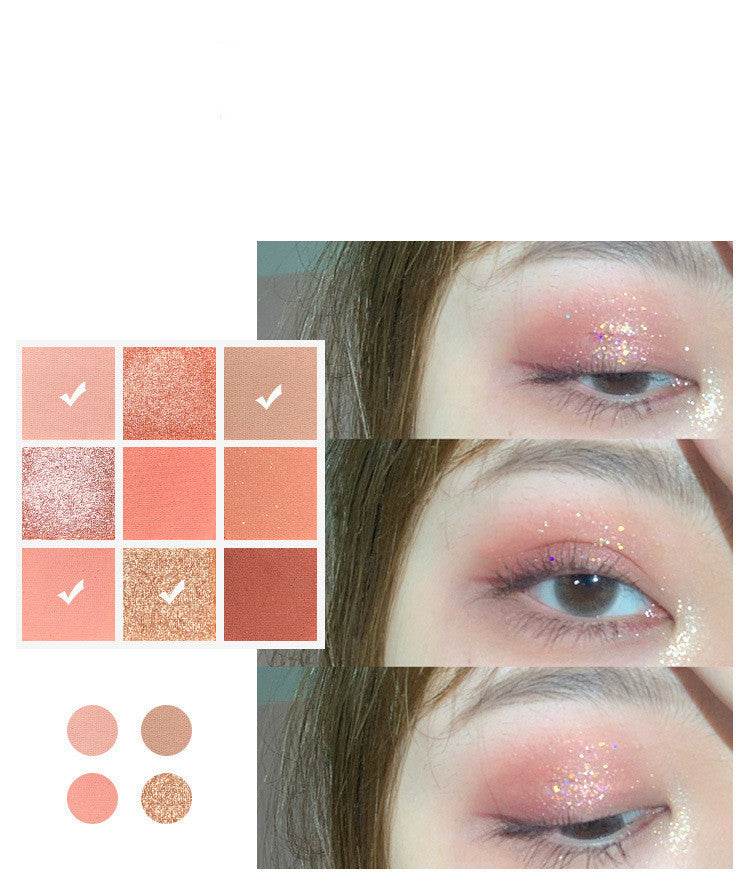 Charming 9-Color Eyeshadow Palette - Matte & Shimmer Shades for 2025 - Buy Center