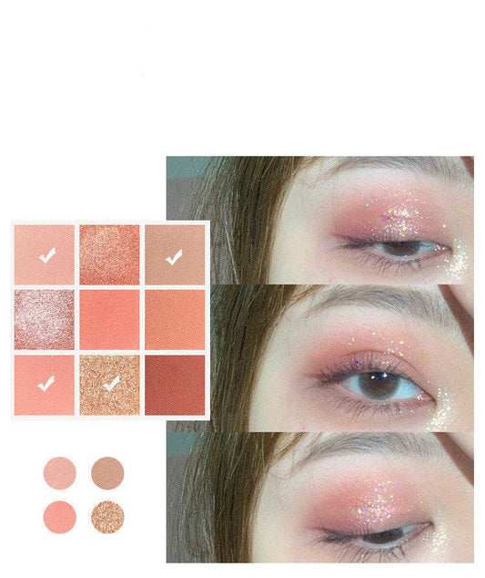 Charming 9-Color Eyeshadow Palette - Matte & Shimmer Shades for 2025 - Buy Center