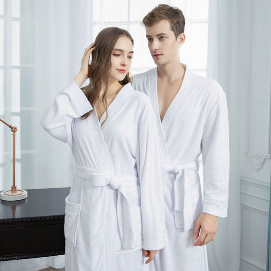 Japanese & Korean Men's Bathrobe - Stylish Towel Cloth for All Seasons - Buy Center
