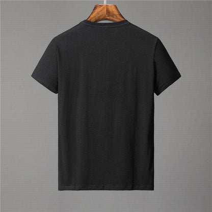 Buycenter Couple Short-Sleeved T-Shirt - Cotton Geometric Design - Buy Center