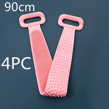 Premium Bath Towel Silicone Rubbing Back Towel - Double-Sided Comfort - Buy Center