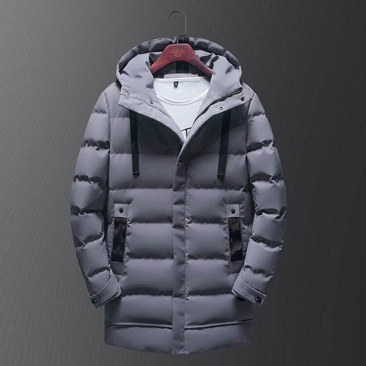 Buycenter Men's Thick Down Padded Jacket - Hooded for Winter Leisure - Buy Center