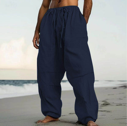 Comfortable Beach Straight-Leg Pants - Stylish Cotton Blend for Daily Wear - Buy Center