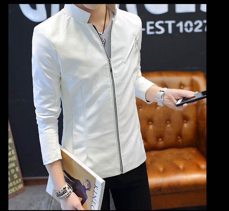 Trendy Youth Genuine Leather Jacket - Stand Collar, Fleece Option Available - Buy Center