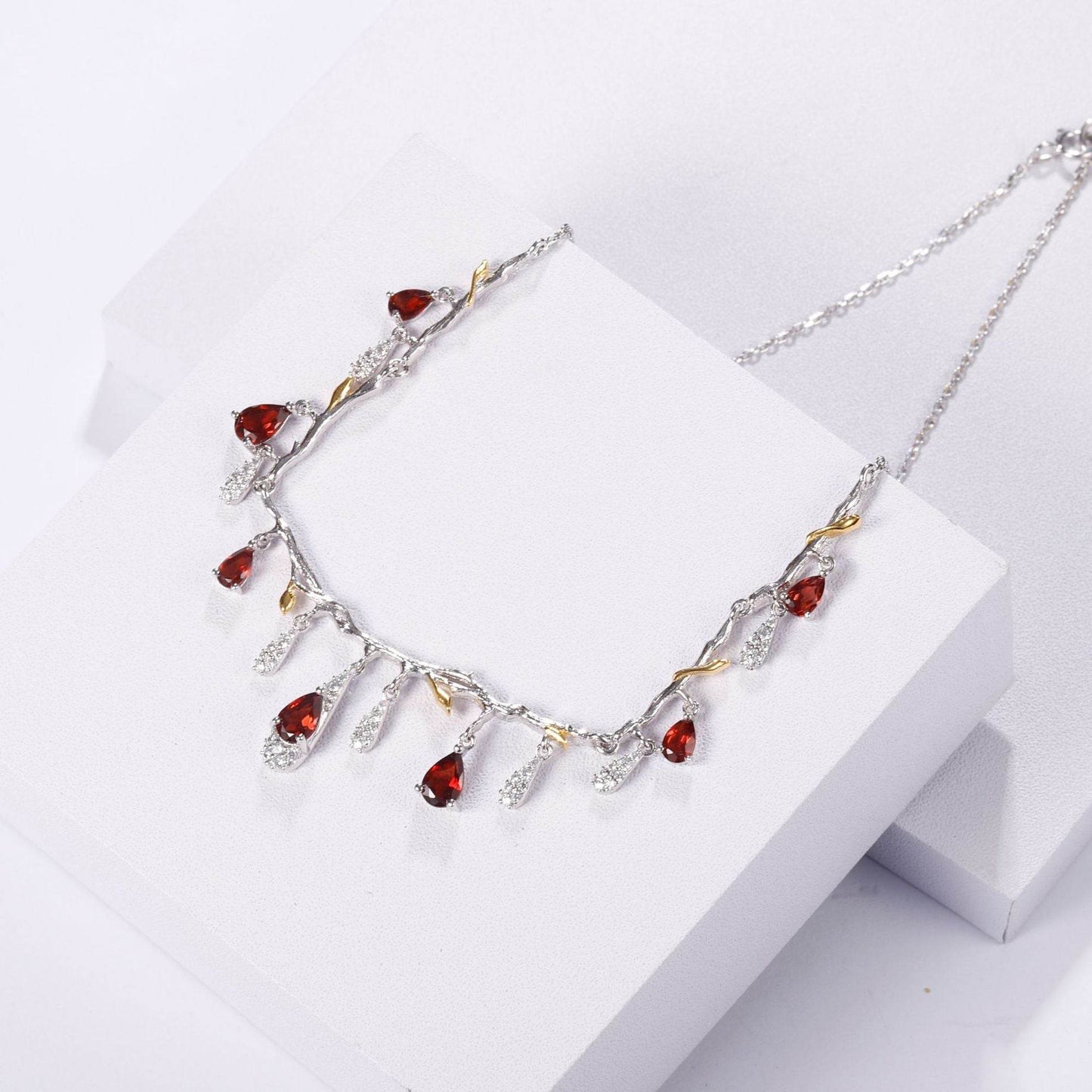 Elegant S925 Silver Natural Topaz Necklace - Stunning Blue Gemstone Pendant - Buy Center
