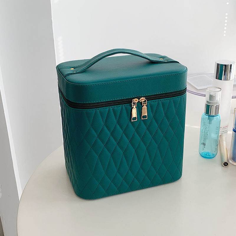 Buycenter Double-Layer Cosmetic Bag with Mirror - Large Capacity Storage - Buy Center