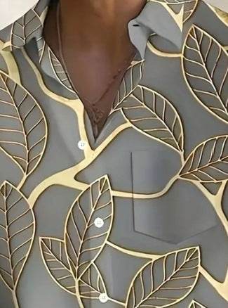 Fashion Printed Shirt for Men - Slim Fit & Vibrant Geometric Design - Buy Center