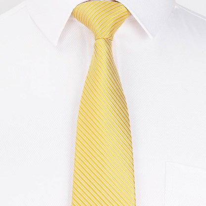 Stylish Dark Striped Tie - 8CM Polyester Hand Tie for Business Wear - Buy Center