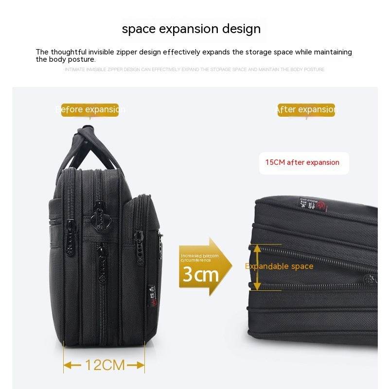 Large Capacity Men's Canvas Briefcase - Stylish, Durable, Modern Design - Buy Center