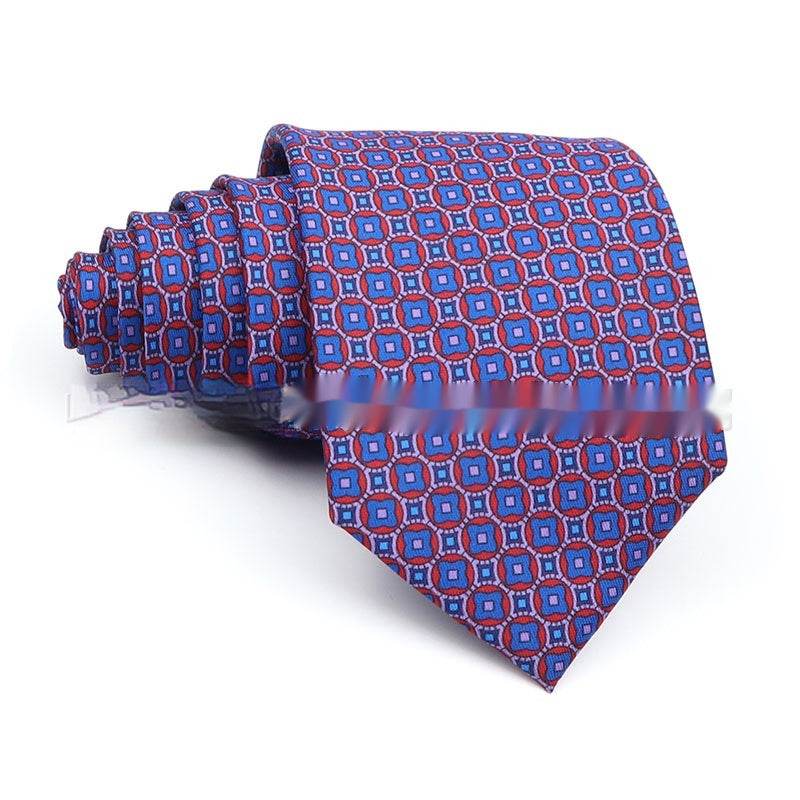Men's Printed Work Tie - Stylish Polyester Bow Tie with Geometric Design - Buy Center
