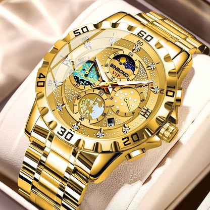 Stylish Quartz Business Watch - Sleek 11mm Thin, Waterproof Design - Buy Center