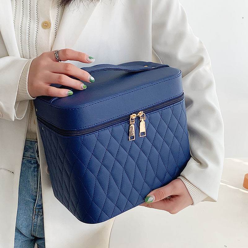 Buycenter Double-Layer Cosmetic Bag with Mirror - Large Capacity Storage - Buy Center