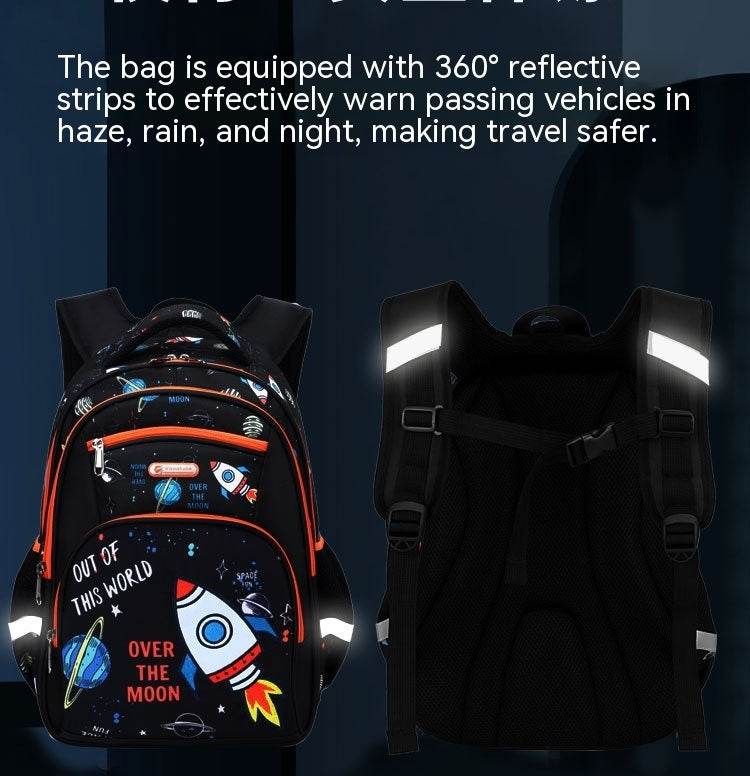 Large Capacity Children's Backpack for Boys - Fun Space Designs 2025 - Buy Center