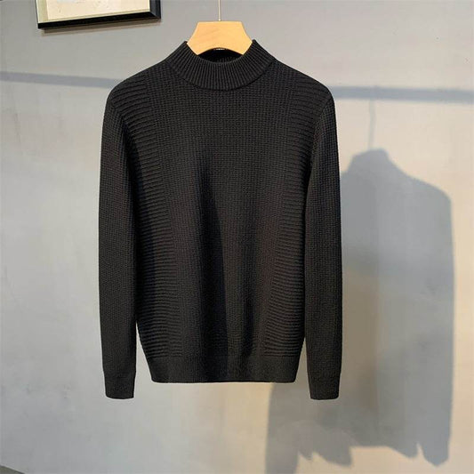 Buycenter Mock Neck Casual Sweater - Solid Color Polyester Top - Buy Center