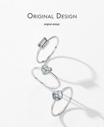 S925 Sterling Silver Heart Engagement Ring - Elegant Wedding Jewelry 2025 - Buy Center
